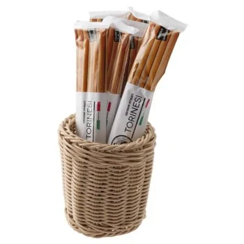 Flatware/Bread Stick Basket - D: 4 3/4" H: 5 7/8"