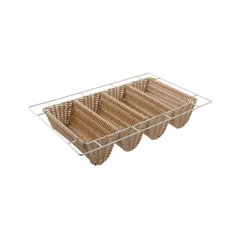 Four-Comp Flatware Basket 1/1 - 20 7/8" x 12 3/4" x 2 1/2"