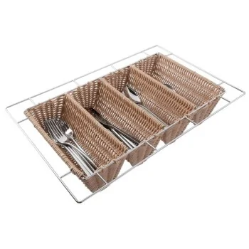 Four-Comp Flatware Basket 1/1 - 20 7/8" x 12 3/4" x 2 1/2"