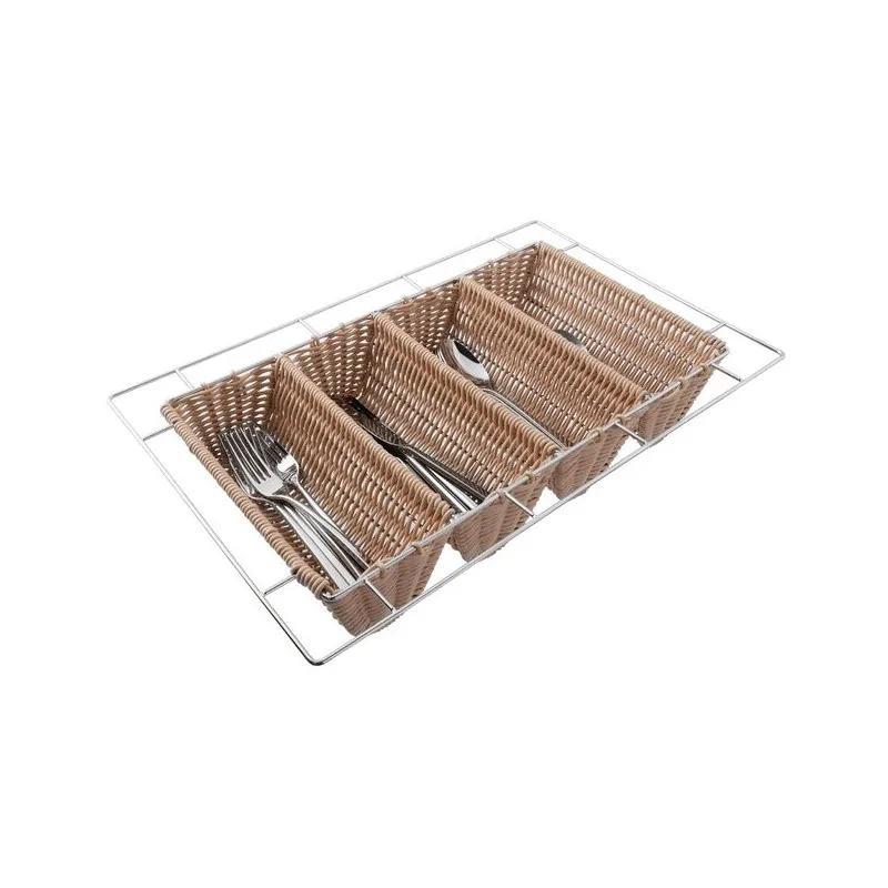 Four-Comp Flatware Basket 1/1 - 20 7/8" x 12 3/4" x 2 1/2"