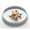 Handcrafted Fine Porcelain Gourmet Low Bowl With Internal Rim 25 cm - Height 1.7 cm - Set of 6