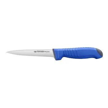 FISCHER SANDVIK Boning Knife Straight Back Blade 14 cm - Blue Handle