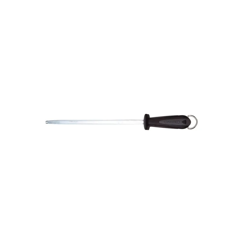 FISCHER Sharpening Round Steel 30 cm - Dual Material Handle Black