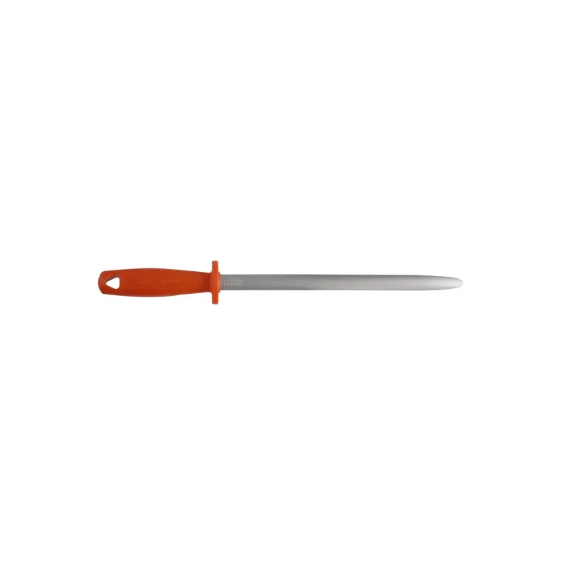FISCHER Sharpening Round Steel 30 cm - Orange Hygienic Plastic Handle