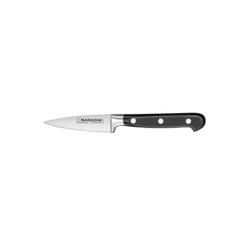 FISCHER BARGOIN Paring Knife Aluminium Bolster 8 cm - Black Handle