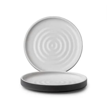 Chef & Sommelier Geode Charcoal Plate (D:6.0'') - Set of 12