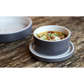 Chef & Sommelier Geode Charcoal Plate (D:6.0'') - Set of 12