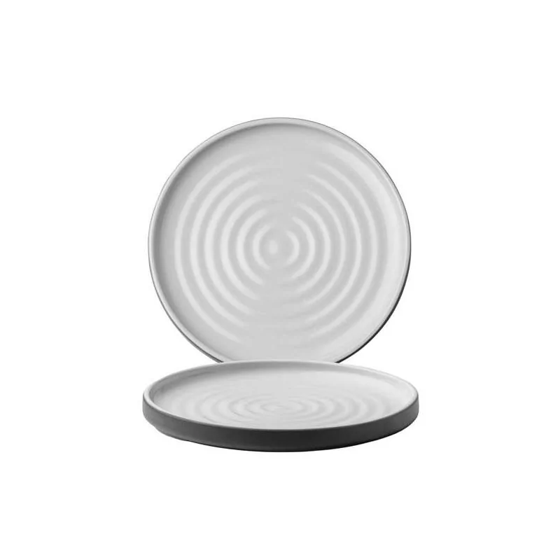Chef & Sommelier Geode Charcoal Plate (D:8.5'') - Set of 12 Chef & Sommelier Geode Charcoal Plate (D:8.5'') - Set of 12
