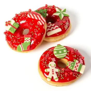 Belgian Chocolate Decoration - Christmas Decorations - White - 135 pcs