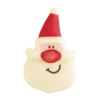 Belgian Chocolate Decoration - Santa Claus Face - 120 pcs