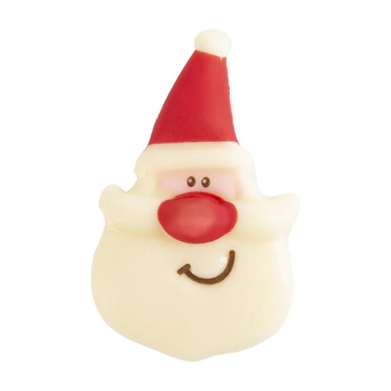 Belgian Chocolate Decoration - Santa Claus Face - 120 pcs