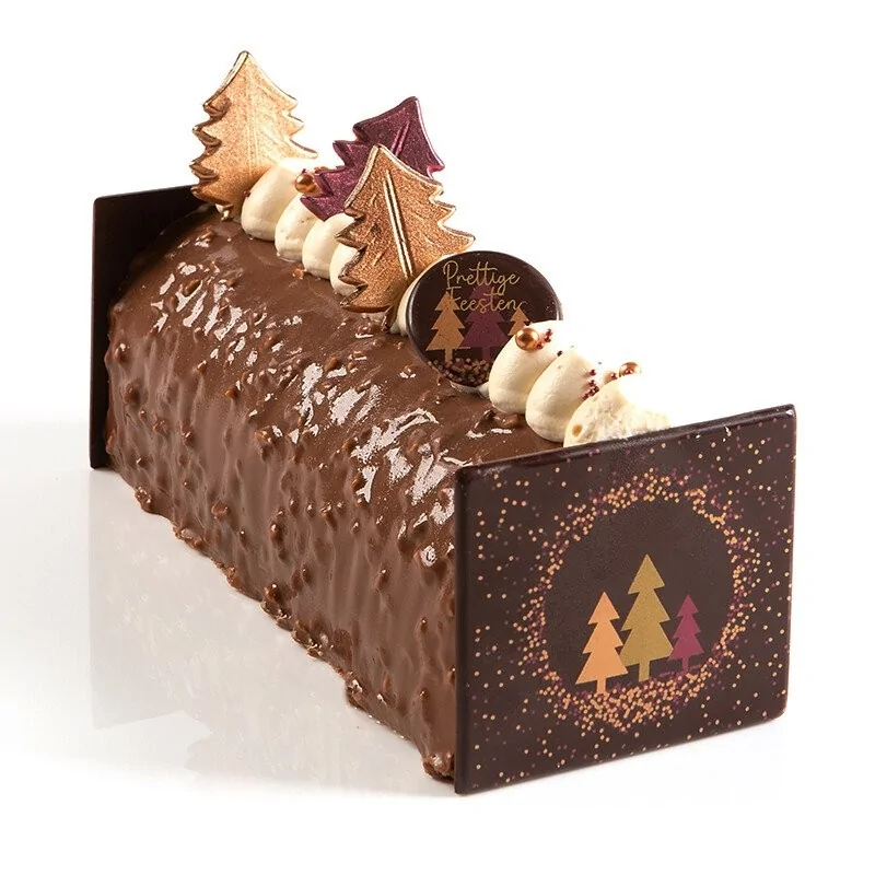 Belgian Chocolate Decoration - Metallic Christmas Trees - 120 pcs