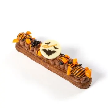 Belgian Chocolate Decoration - Round Halloween Decorations - White - 120 pcs