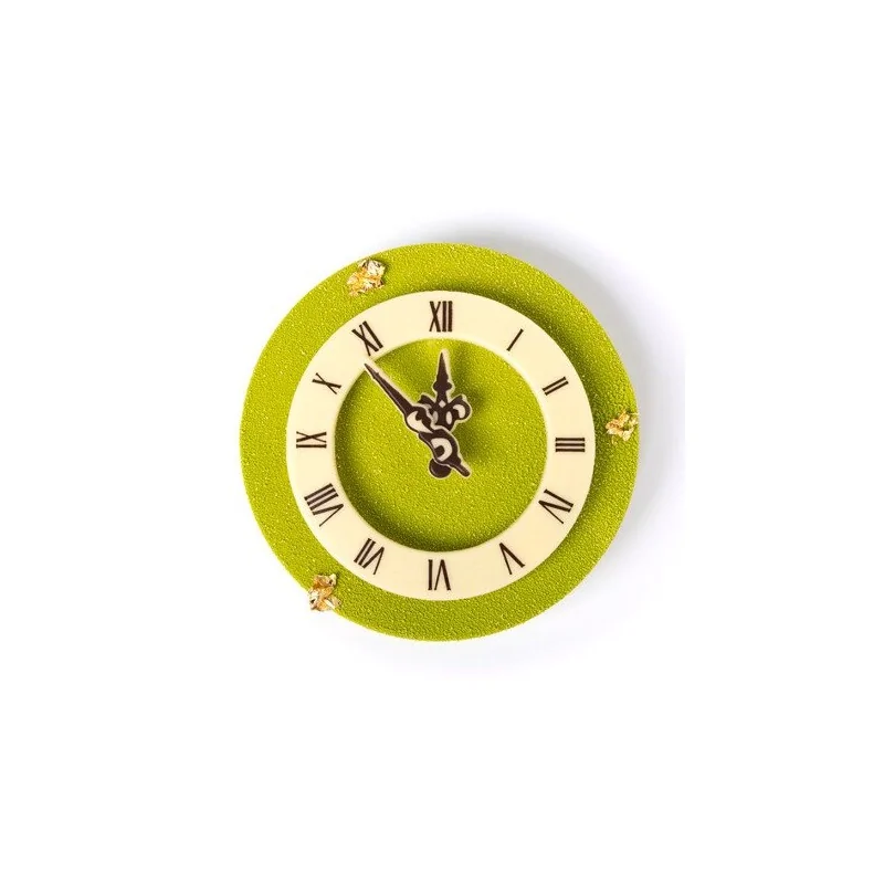 Belgian Chocolate Decoration - Clock Face Decoration - White - 10 pcs Belgian Chocolate Decoration - Clock Face Decoration - White - 10 pcs