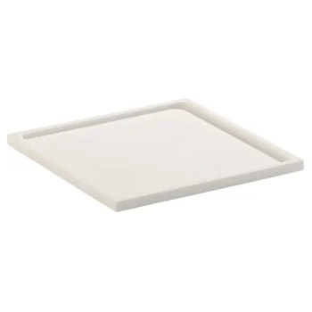 Elegant White Insert/Platter - Solid Surface Material - 15.8 x 15.8 x 1 cm