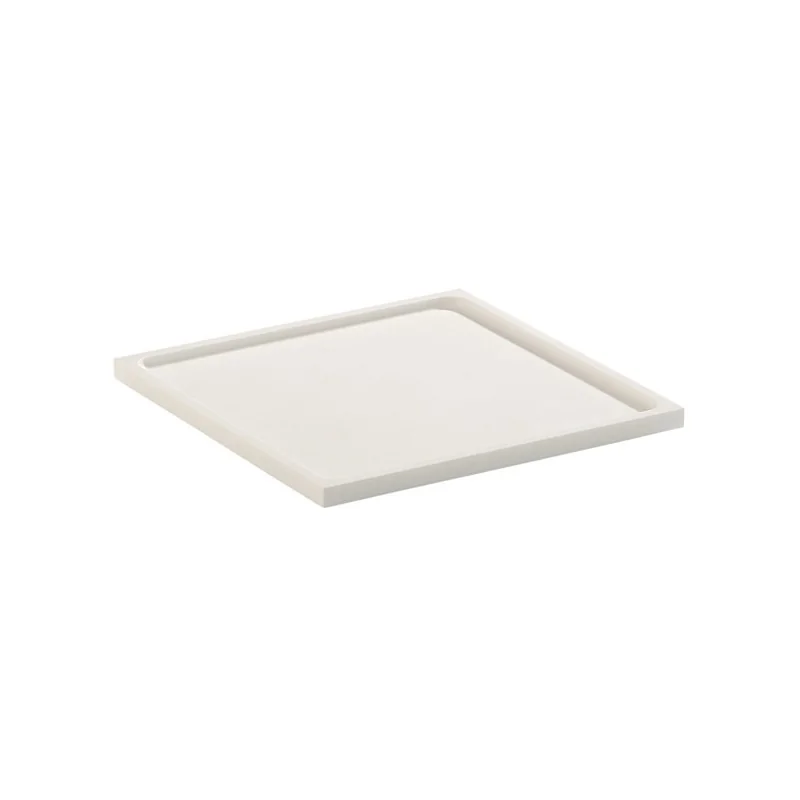 Elegant White Insert/Platter - Solid Surface Material - 15.8 x 15.8 x 1 cm