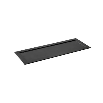 Elegant Base Tray Module - Matt Black Melamine - 72.5 x 28 x 1.8 cm (2-Piece Set)