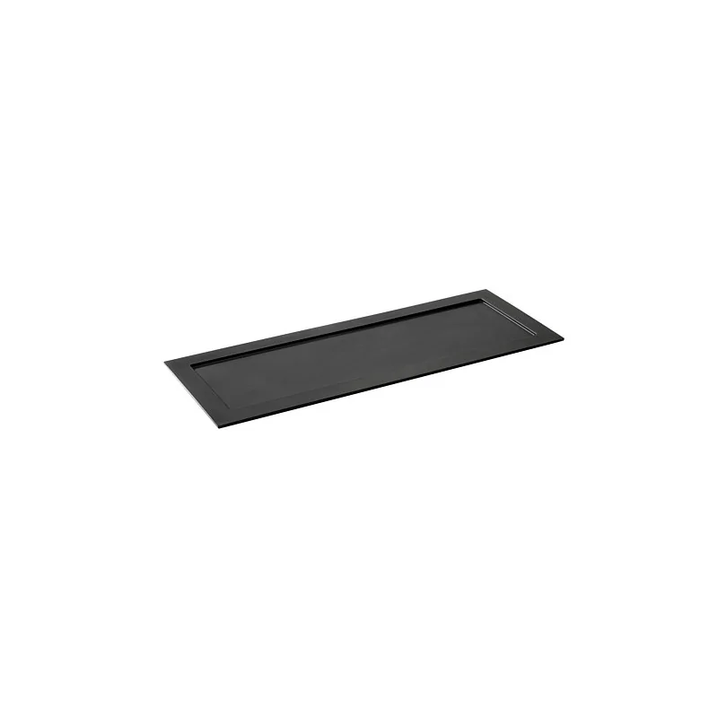 Elegant Base Tray Module - Matt Black Melamine - 72.5 x 28 x 1.8 cm (2-Piece Set)