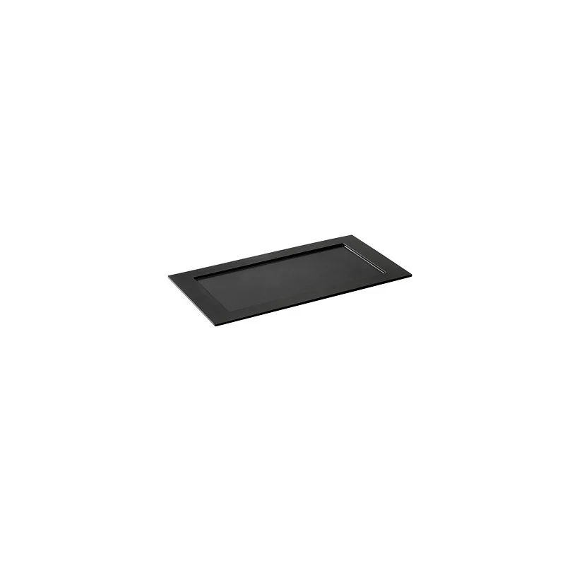 Elegant Base Tray Module - Matt Black Melamine - 53 x 28 x 1.8 cm (2-Piece Set)