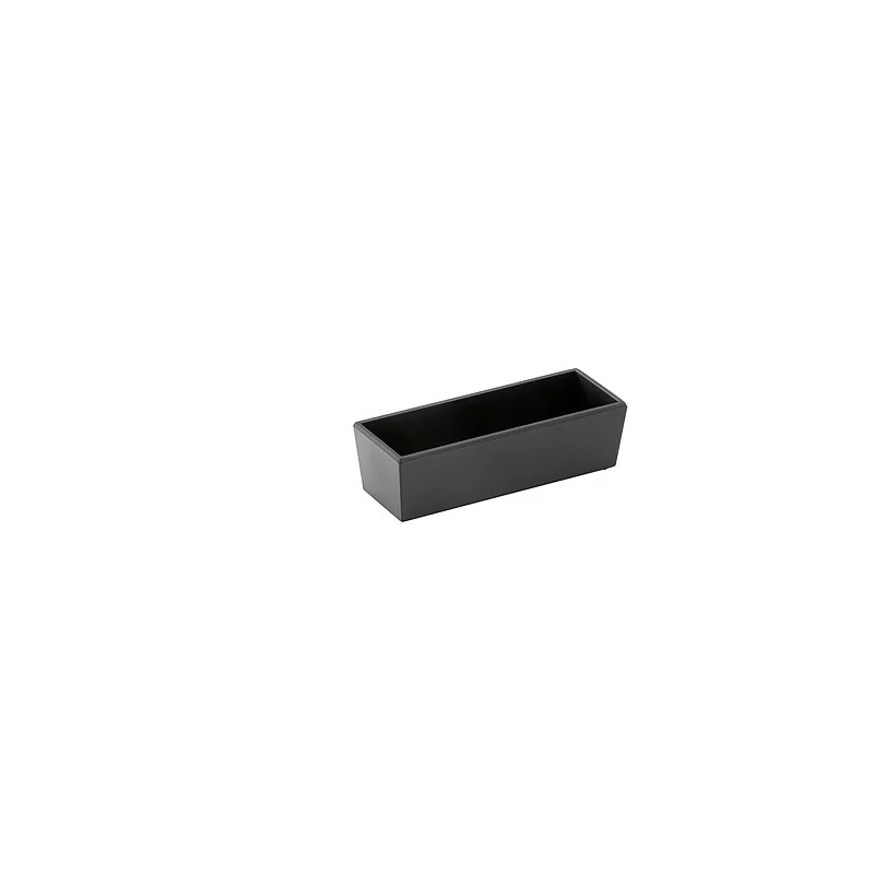 Elegant Matt Black Melamine Cutlery and Napkin Box - 16 x 6 x 4.5 cm (0.26L) - Pack of Two
