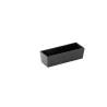 Elegant Matt Black Melamine Cutlery and Napkin Box - 16 x 6 x 4.5 cm (0.26L) - Pack of Two