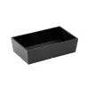 Elegant Melamine Cutlery Box - Matt Black Finish - 26.5 x 16.2 x 7.2 cm - 4 Piece Set