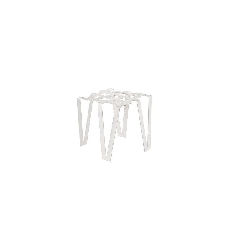 Elegant Galvanised Steel Buffet Display - Matt White Finish - 28.5 x 28.5 x 24 cm