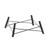 Elegant Crossline Buffet Display - Galvanised Steel - Matt Black Finish - Dimensions: 41.5 x 41.5 x 15.5 cm