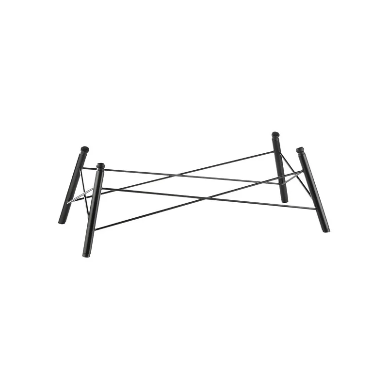 Elegant Crossline Buffet Display - Galvanised Steel - Matt Black Finish - Dimensions: 70.5 x 33.5 x 23.5 cm