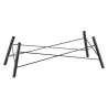 Elegant Crossline Buffet Display - Galvanised Steel - Matt Black Finish - Dimensions: 70.5 x 33.5 x 23.5 cm