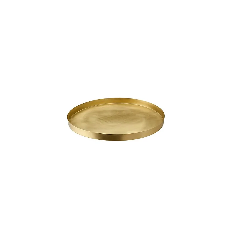 Elegant Orbis Serving Tray - Brass - Matt Finish - Diam. 30 cm - Ht 3 cm