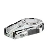 Elegant Cigar Ash Tray - Optical Glass - Clear - 15 x 9 x 3 cm