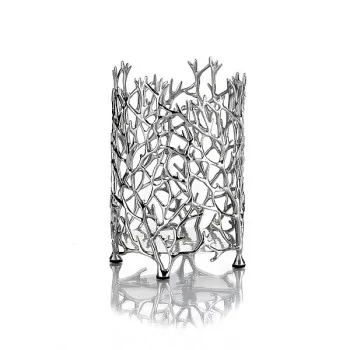 Elegant Wind Lamp Reef - Pewter Alloy - Diam. 10 cm - Ht 15.5 cm