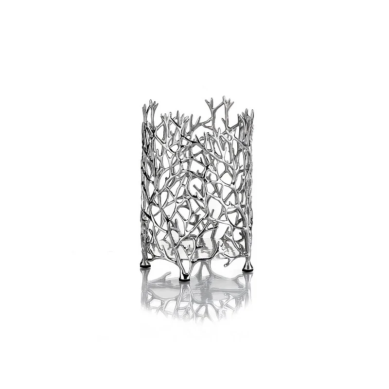 Elegant Wind Lamp Reef - Pewter Alloy - Diam. 10 cm - Ht 15.5 cm