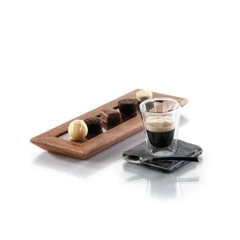 Elegant Walnut Solid Wood Tray - Finish - 25.8 x 10.2 x 2 cm