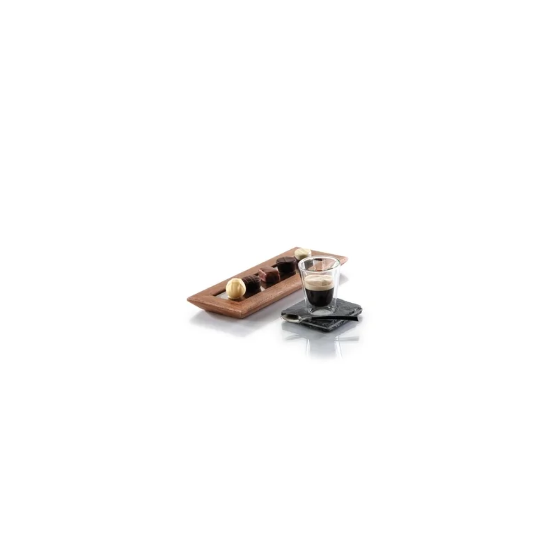 Elegant Walnut Solid Wood Tray - Finish - 25.8 x 10.2 x 2 cm