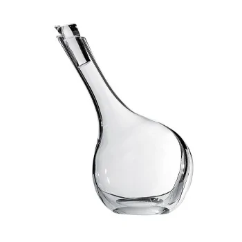 Elegant Vinegar/Oil Bottle Set - Clear Glass - 8 cm Diam. x 15.5 cm Ht - 2-Piece Set