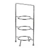 Elegant Hammered Stainless Steel Etagere - Three Tier Design (20.5 x 18 x 37.5 cm)