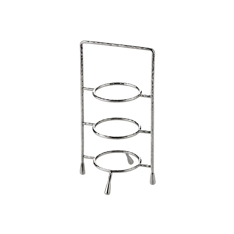 Elegant Hammered Stainless Steel Etagere - Three Tier Design (12.5 x 11.5 x 23 cm)