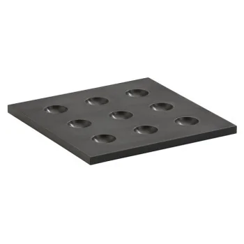 Elegant Anthracite Solid Surface Chocolate Insert - 15.8 x 15.8 x 1 cm