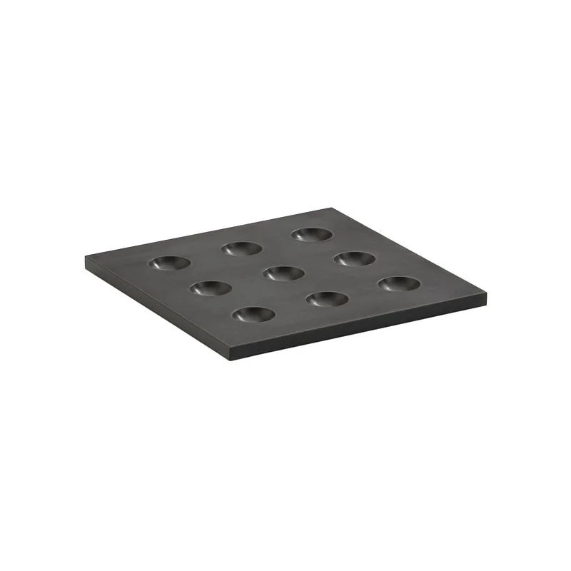 Elegant Anthracite Solid Surface Chocolate Insert - 15.8 x 15.8 x 1 cm