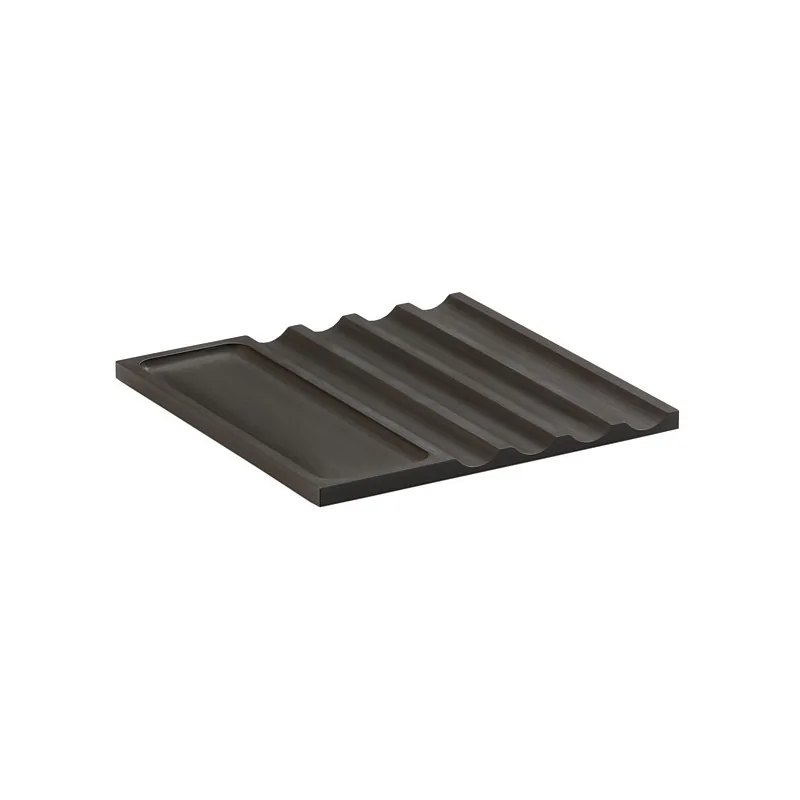 Elegant Anthracite Solid Surface Cigar Insert - 15.8 x 15.8 x 1 cm