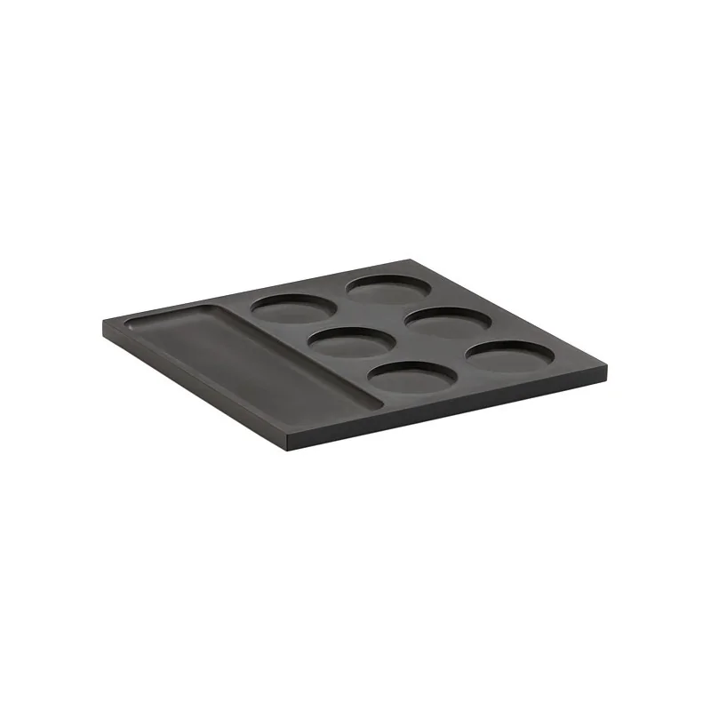 Elegant Anthracite Solid Surface Coffee Capsule Insert - 15.8 x 15.8 x 1 cm