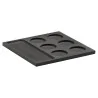 Elegant Anthracite Solid Surface Coffee Capsule Insert - 15.8 x 15.8 x 1 cm