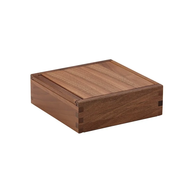 Elegant Walnut Solid Wood Storage & Presentation Box - 18 x 18 x 6 cm