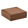 Elegant Walnut Solid Wood Storage & Presentation Box - 18 x 18 x 6 cm