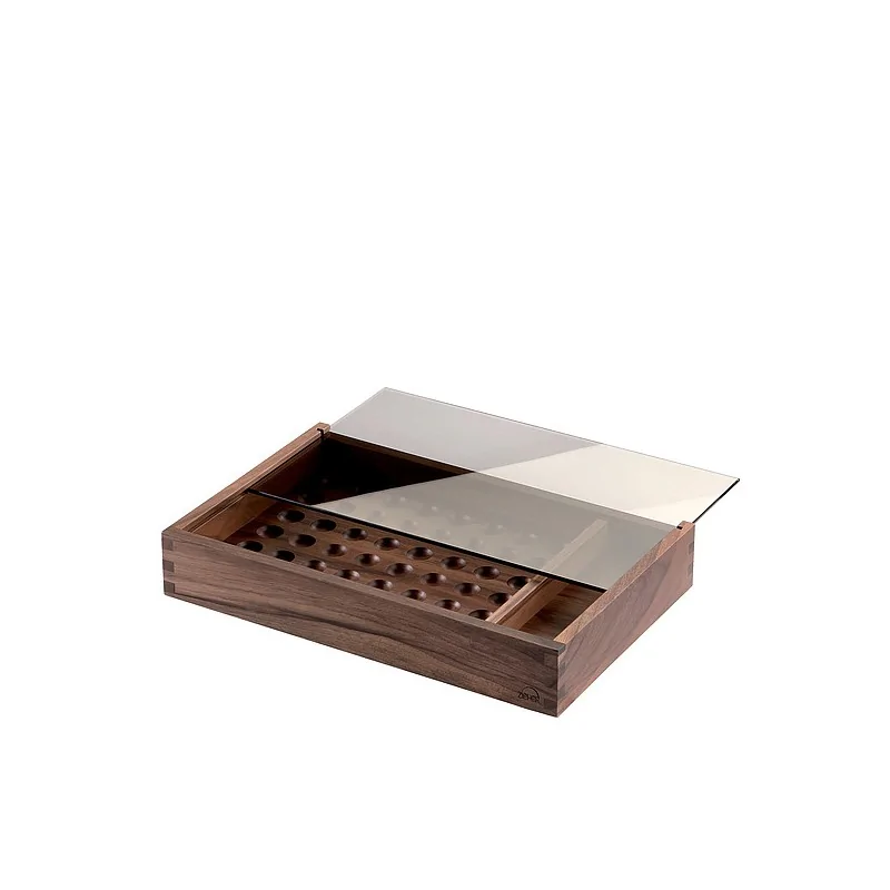 Elegant Walnut Solid Wood Box - Chocolate/Truffle Collection - 36.8 x 23.8 x 6 cm