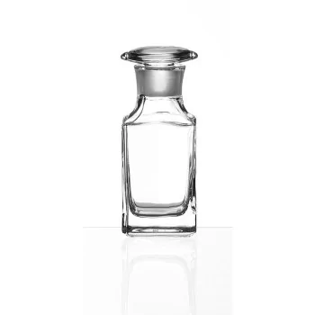 Elegant Glass Bottle/Creamer with Stopper - Clear - 5 x 5 x 12.5 cm - 0.12L - Set of 3