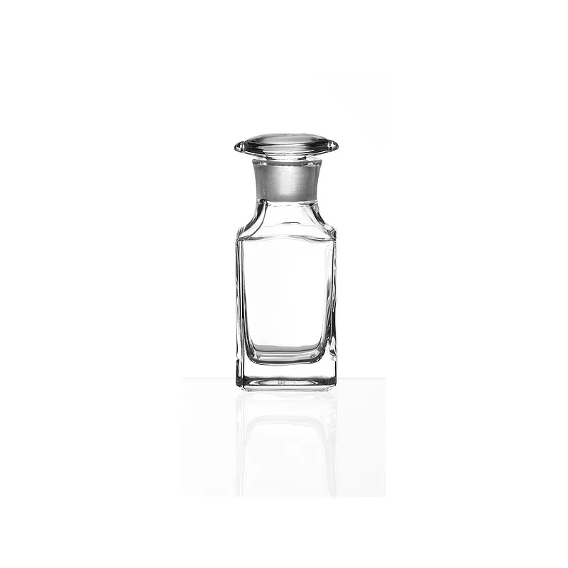 Elegant Glass Bottle/Creamer with Stopper - Clear - 5 x 5 x 12.5 cm - 0.12L - Set of 3