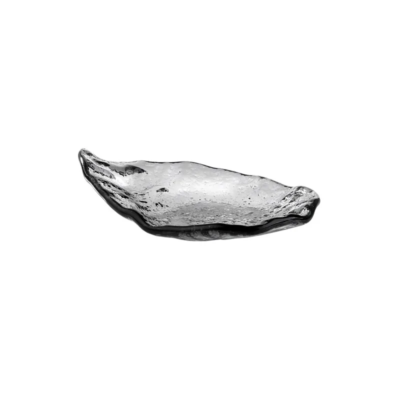 Elegant Dark Grey Glass Small Bowl - 11 x 7.5 cm - 12 Piece Set